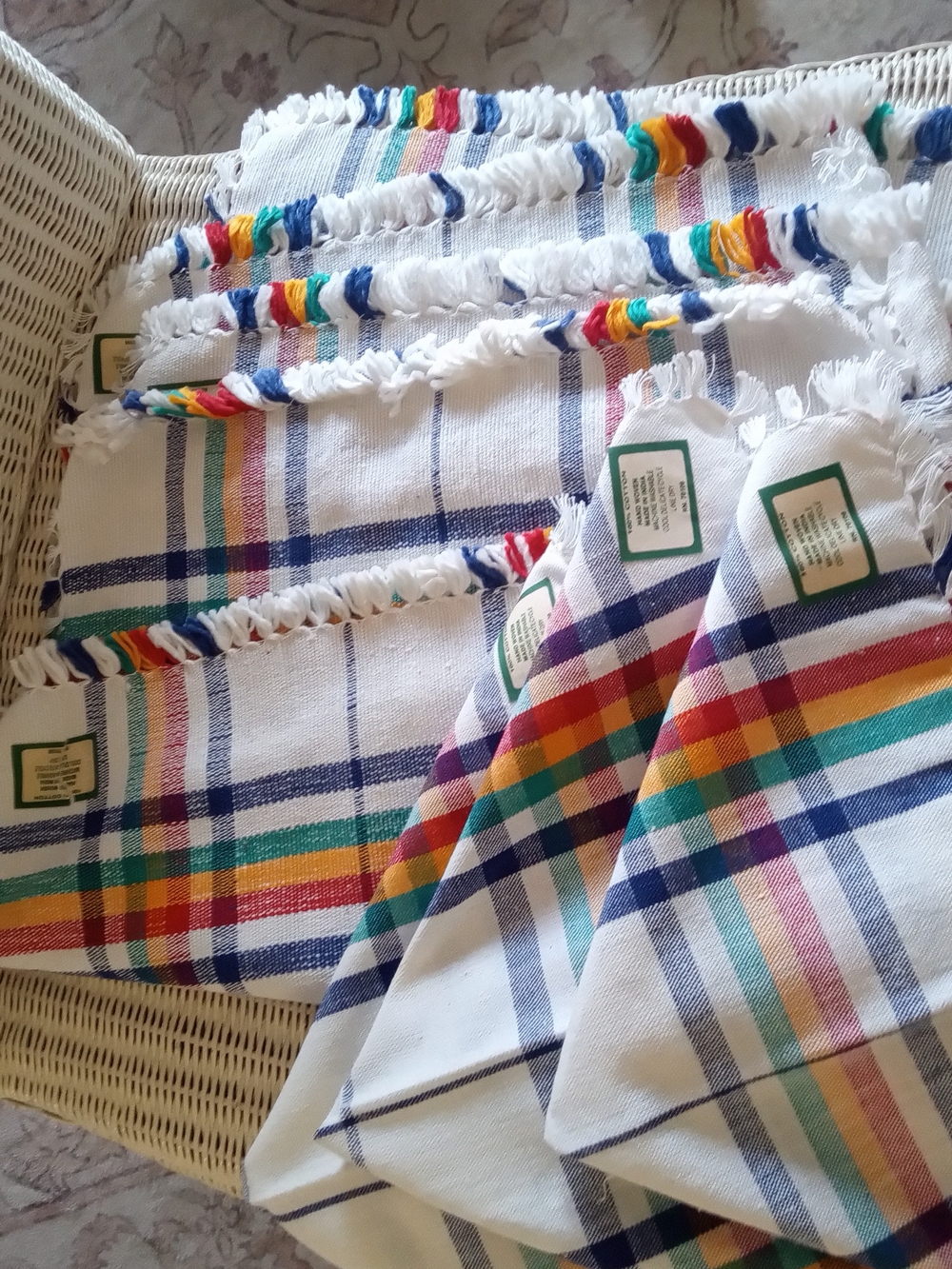 Cottagecore Handwoven Placemats & Napkins Set of 8 Made In India 100% Cotton
